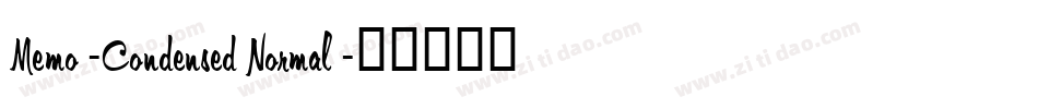 Memo-Condensed Normal字体转换